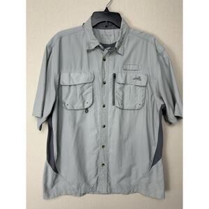 Natural Gear Men’s Size Large SS Two Tone Gray Vented Fishing Shirt